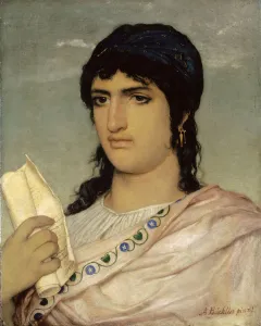 Tempera On Canvas Collection: Sappho, 1862. Creator: Bocklin, Arnold (1827-1901)