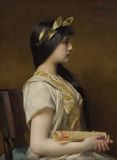 Sappho Prints: Sappho. Creator: Lefebvre, Jules Joseph (1836-1911)