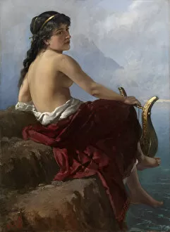 Ancient Greece Collection: Sappho on the Lefkadas Cliff, 1889. Artist: Izmailov, Alexander (1869-?)