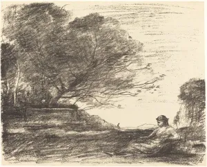 Homosexual Prints: Sappho (Sapho), 1871. Creator: Jean-Baptiste-Camille Corot