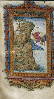 Book Art Collection: Sappho throwing herself into the sea (Illustration for The Heroides by Ovid), 1485-1499