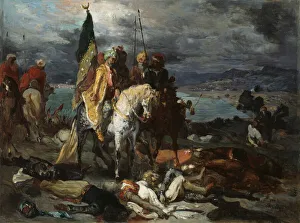 Théodore Chassériau Prints: Saracens and Crusaders, c. 1846. Creator: Style of Theodore Chasseriau