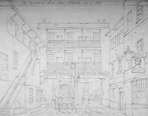 Aldgate Prints: Saracens Head Inn, Aldgate, London, 1856. Artist: Thomas Hosmer Shepherd