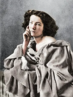 Bernhardt Prints: Sarah Bernhardt, French actress, 1869