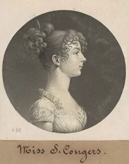 Sarah C. Conyers, 1808. Creator: Charles Balthazar Julien Févret de Saint-Mémin
