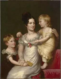 Charles B King Gallery: Sarah Weston Seaton with her Children Augustine and Julia, c. 1815