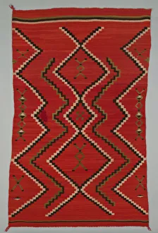 Dine Gallery: Sarape with Terraced Zigzag Design, 1865/85. Creator: Unknown