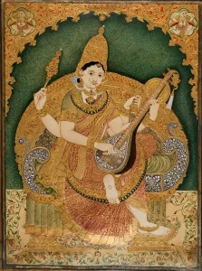 Play Music Prints: Saraswati. Artist: Krishnappa, Chitragara