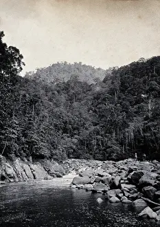 South East Asia Prints: Sarawak: falls on the Baram River, c1900. Creator: Unknown