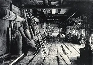 Sarawak: interior of a Kayan tribal house, c1900. Creator: Unknown