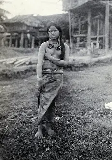 Human Prints: Sarawak: a Kayan girl, c1900. Creator: Unknown