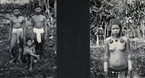 Human Prints: Sarawak: three Lirong boys and one girl, c1900. Creator: Unknown