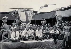 Agreement Prints: Sarawak: a peace-making ceremony between two Kayan tribes, c1900. Creator: Unknown