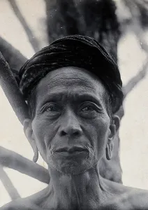 East Malaysia Prints: Sarawak: Tama Kulieng, a chief of the Butang Kayan River tribe, c1900.. Creator: Unknown