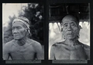 Bone Prints: Sarawak: two tribal chiefs, c1900. Creator: Unknown