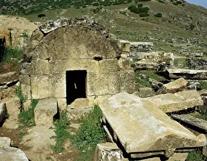 Greece Europe Prints: Sarcophagus and family grave, Necropolis of Hierapolis
