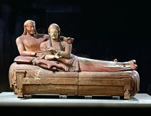 Laying Gallery: Sarcophagus with reclining couple, 6th century BC