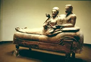 Sarcophagus of the Spouses, made in terracotta
