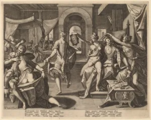 Kiss Prints: Sardanapalus among the Concubines, 1589. Creator: Raphael Sadeler