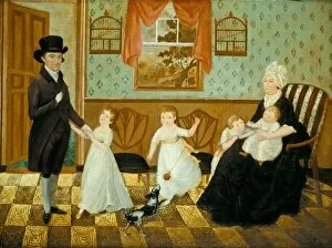 Birdcage Gallery: The Sargent Family, 1800. Creator: Unknown