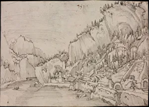 Altdorfer Prints: Sarmingstein on the Danube, 1511. Artist: Altdorfer, Albrecht (c. 1480-1538)