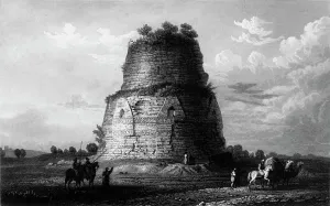 Roberts Emma Prints: Sarnât, A Boodh Monument near Benares, 1834. Creator: William Purser