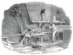 Paxton Joseph Prints: The Sash-Bar Machine, for the Great Exhibition Building