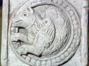 Sassanid plaque showing a monster
