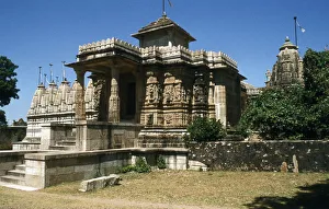 Jainism Prints: Sat-bis-Deori Temple, Chittaurgarh, Rajasthan, India, 11th century. Jain stone temple