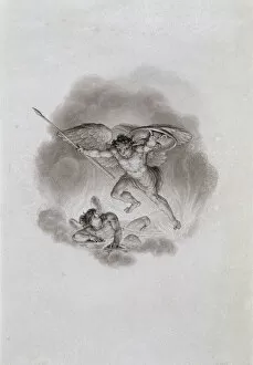 Wing Gallery: Satan and Beelzebub in Hell, c1799. Artist: Edward Francis Burney