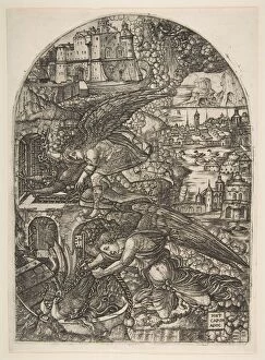 Prison Gallery: Satan bound for a Thousand Years, from the Apocalypse.n.d. Creator: Jean Duvet