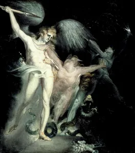 Satan Prints: Satan and Death with Sin Intervening, between 1799 and 1800. Creator: Henry Fuseli