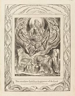 William Blake Gallery: Satan Going Forth from the Presence of the Lord, 1825. Creator: William Blake