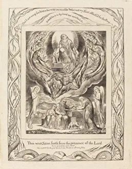 Book Of Job Gallery: Satan Going Forth from the Presence of the Lord, 1825. Creator: William Blake