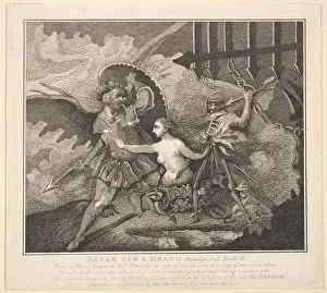 John Milton Prints: Satan, Sin and Death (Paradise Lost, Book II), May 1, 1788. Creator: Samuel Ireland