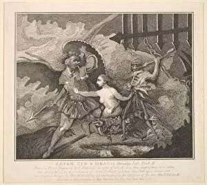 Satan, Sin and Death (Paradise Lost, Book II), May 1, 1788. Creator: Samuel Ireland