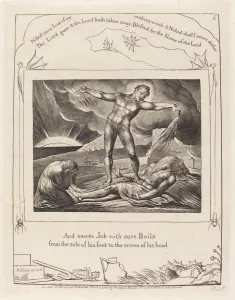 Test Prints: Satan Smiting Job with Boils, 1825. Creator: William Blake