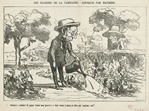 Water Can Prints: Satanées salades... 19th century. Creator: Honore Daumier