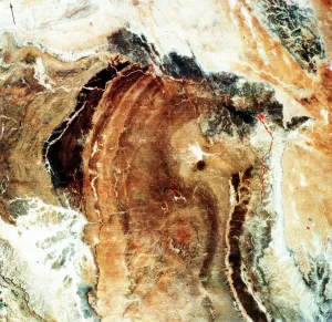 Namibia Prints: Satellite photograph of Great Namaland, Namibia, 1972