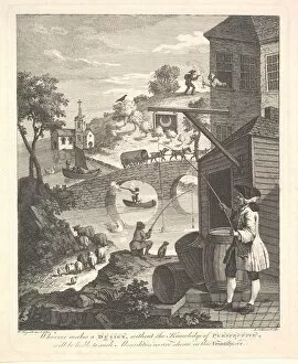 Satire on False Perspective: Frontispiece to 'Kirby's Perspective"