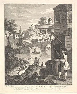 Satire on False Perspective: Frontispiece to Kirbys Perspective