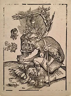 Pope Gallery: Satire on the sale of indulgences, before 1536