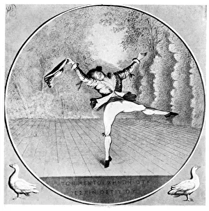 Satire on Vestris, 1781. Artist: Paul Sandby