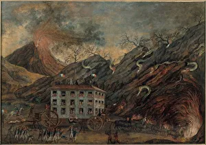 Satirical allegory depicting a descent into hell, between 1701 and 1800. Creator: Unknown