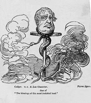 Pierce Egan The Elder Gallery: Satirical cartoon of the Prince Regent, c1820. Creator: Unknown