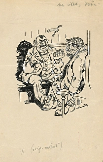 Friends Prints: Satirical Drawing for a Magazine II. 1901/2000. Creator: Andrej Kovacik