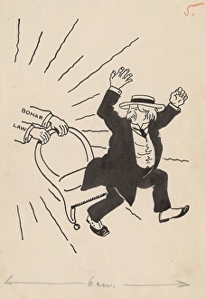 Displacement Prints: Satirical Drawing V. Drawing for a Humorous Magazine, around 1940. Creator: Andrej Kovacik