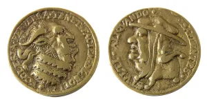 Calvin Gallery: Satirical Medal: Pope-Devil, ca 1543
