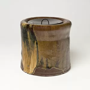 Water Jar Collection: Satsuma-Ware Water Jar (Mizusashi), 18th century. Creator: Unknown