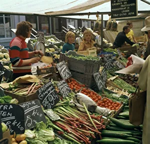 Saturday morning market in Leiden. Artist: CM Dixon